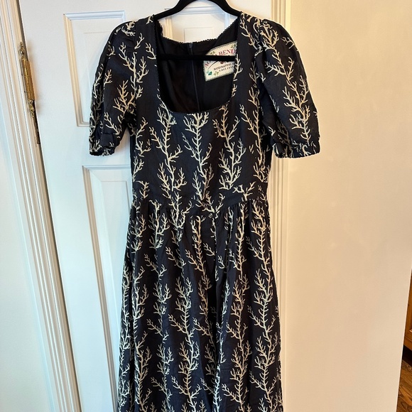 Agua Bendita Dresses & Skirts - Agua  bendita navy gown with coral detail size XL